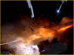 Explosion entre l'Enterprise et le Bozeman