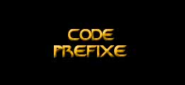 Les codes préfixes