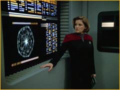 Janeway alerté de la présence d'Oméga