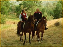 Picard et Kirk à cheval