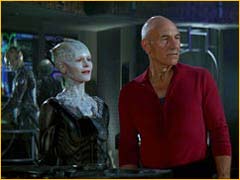 Jean-Luc Picard et la Reine Borg