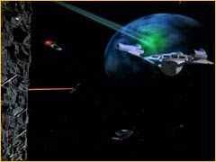 L'USS Enterprise-E contre les Borgs